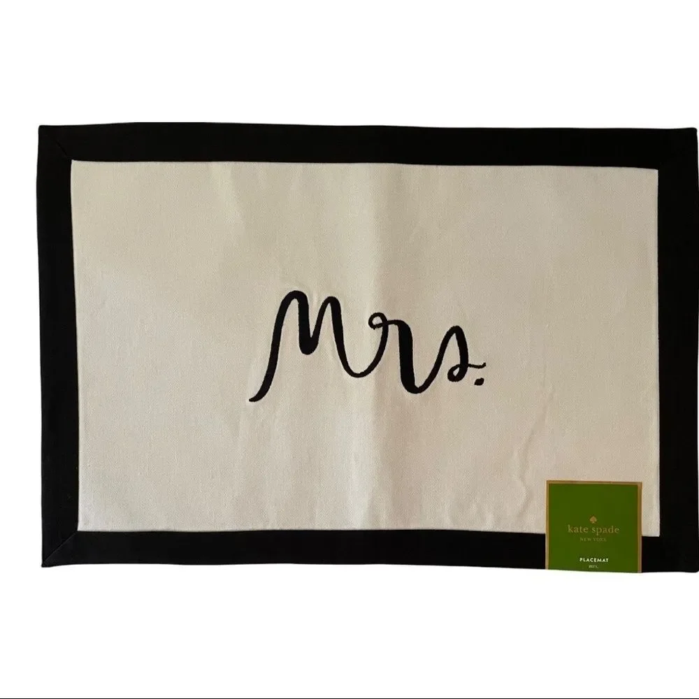 KATE Spade New York Mr. & Mrs. Cotton Placemats Set Of 4
